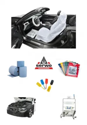 Protective covers, capes, consumables for the SERWO car