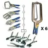 Set of GYS body clamps and gripping pliers 28 pcs 050242, 050112, 050266