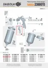 Starter kit for Sagola 3300 spray gun  56418637