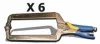 Set of 6 long clamps GYS 050112