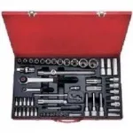 1/4" and 1/2" head and accessory set, 60 pieces